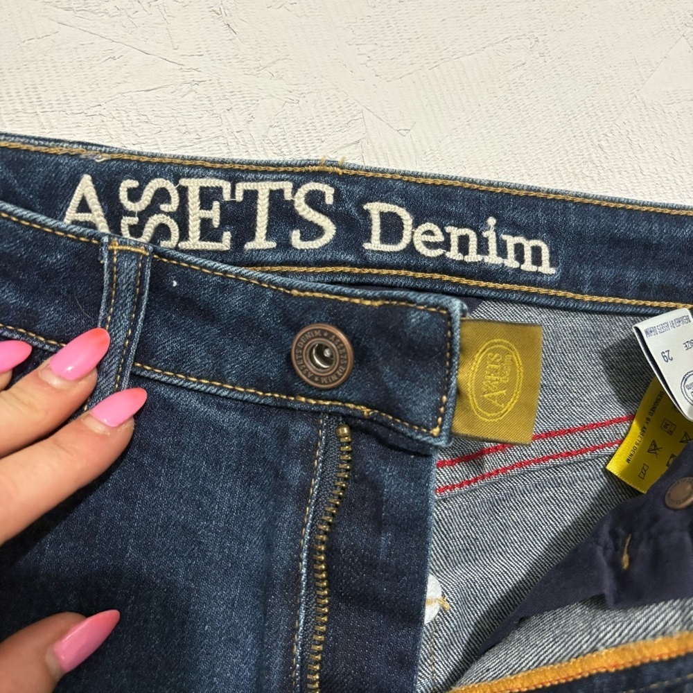 SPANX Assets Denim Classic Dark Wash Blue Jeans Skinny High Rise Sz 29 Slimming - Picture 3 of 10